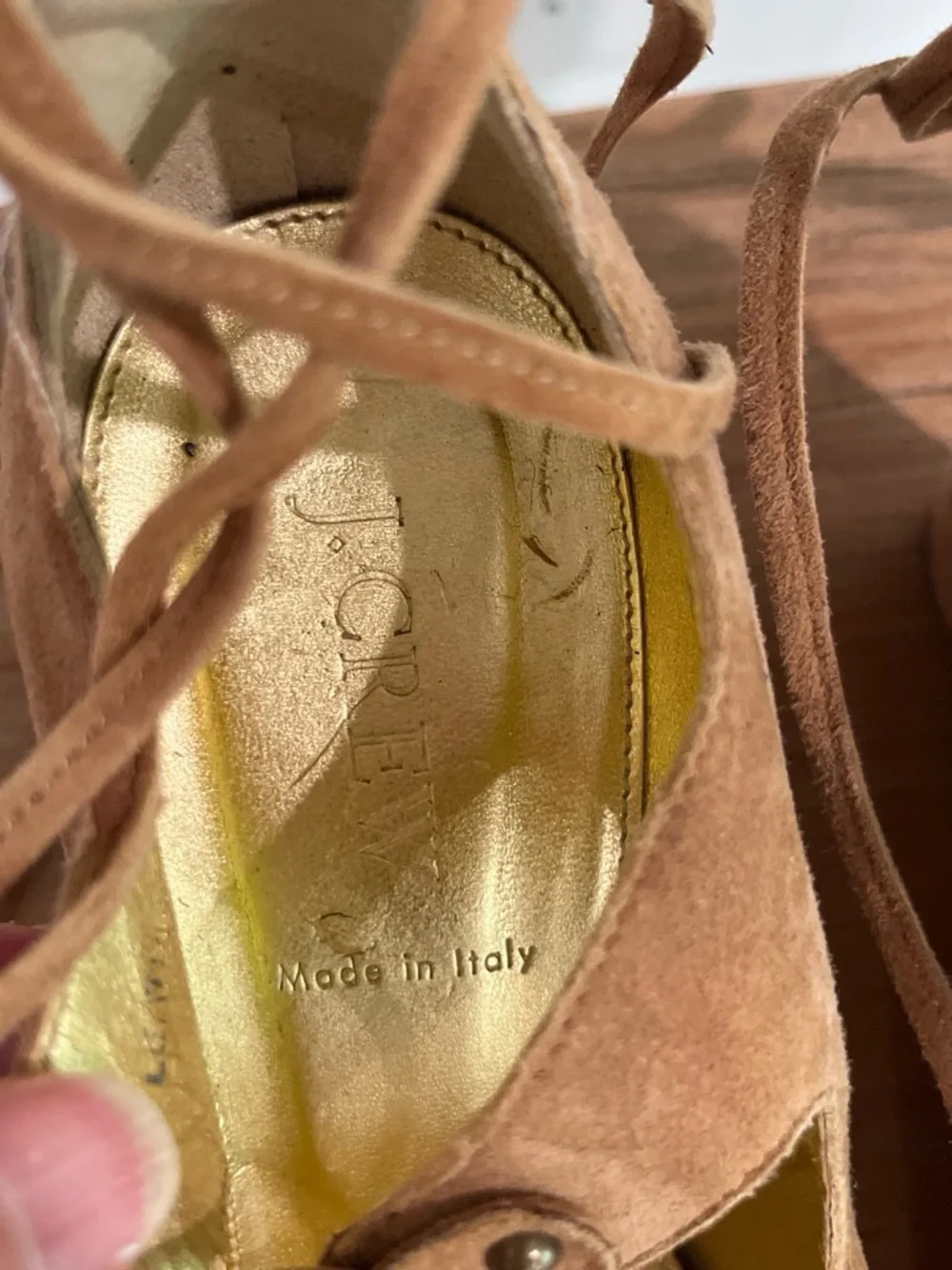 J. Crew suede wedge